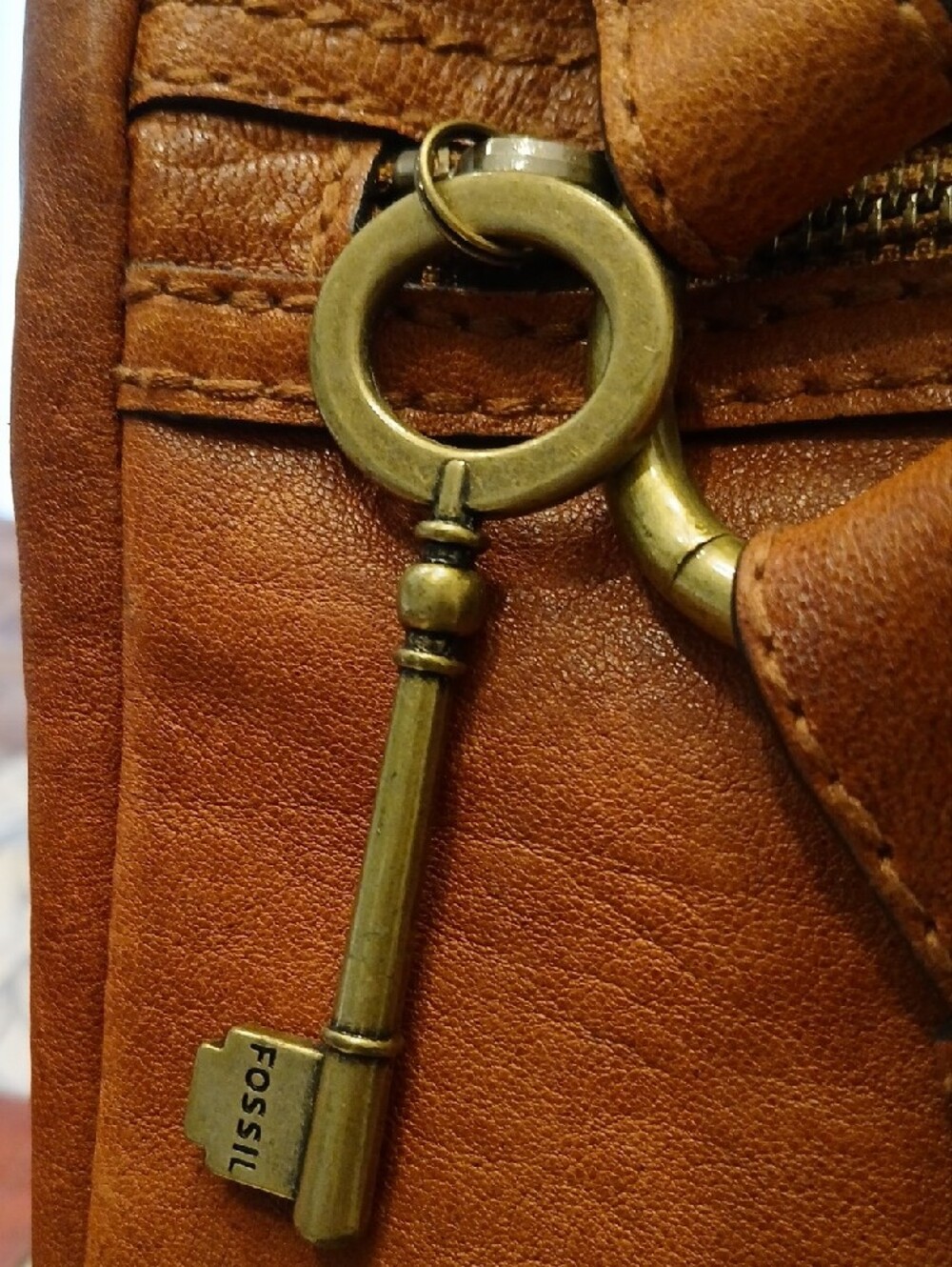 Fossil Leather Shoulder Bag - Cognac - Picture 2 of 10